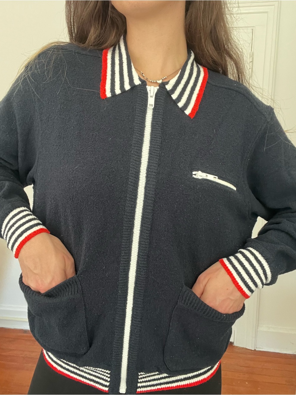 Vintage Adrienne Vittadini Zippered Knit